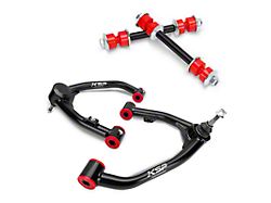 Front Upper Control Arms and Sway Bar End Links for 2 to 4-Inch Lift; Black (07-14 Tahoe w/ Stock Cast Steel Control Arms)