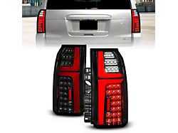 Full LED Light Bar Style Tail Lights; Black Housing; Smoked Lens (15-20 Tahoe)