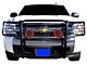 Grille Guard with 7-Inch Red Round LED Lights; Black (07-14 Tahoe, Excluding Hybrid)