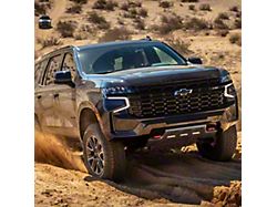 Chrome Delete Grille Overlay; Gloss Black (21-25 Tahoe LS, Z71)