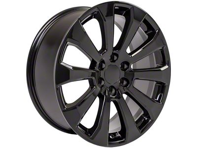 High Country Style Black 6-Lug Wheel; 22x9; 28mm Offset (21-24 Tahoe)