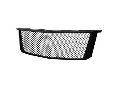 Honeycomb Mesh Upper Replacement Grille; Gloss Black (15-18 Tahoe)