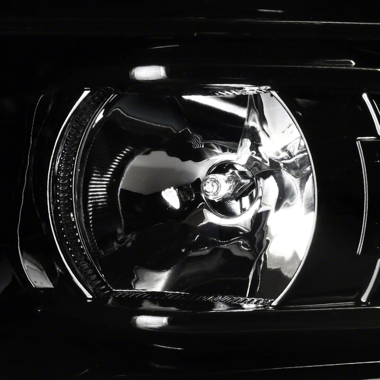 Tahoe LED CBar Projector Headlights; Gloss Black Housing; Clear Lens