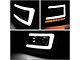 LED DRL Projector Headlights with Amber Corners; Black Housing; Smoked Lens (07-14 Tahoe)