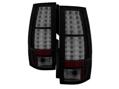 LED Tail Lights; Black Housing; Smoked Lens (07-14 Tahoe, Excluding Hybrid)