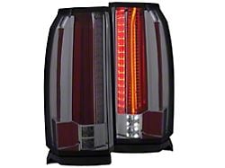 LED Tail Lights; Chrome Housing; Smoked Lens (15-20 Tahoe)