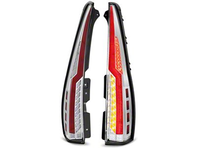 LED Tail Lights; Chrome Housing; Clear Lens (07-14 Tahoe)