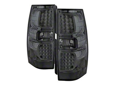 LED Tail Lights; Chrome Housing; Smoked Lens (07-14 Tahoe, Excluding Hybrid)