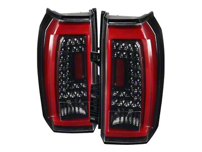 LED Tail Lights; Jet Black Housing; Clear Lens (15-20 Tahoe)