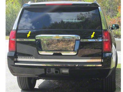 License Bar Extension Trim; Stainless Steel (15-20 Tahoe)