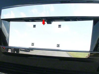 License Plate Bar Accent Trim with Logo Cutout; Chrome (07-14 Tahoe)