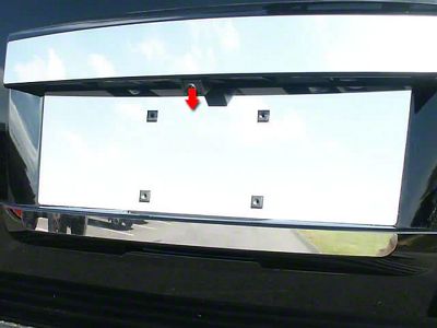 License Plate Bar Accent Trim with Logo Cutout; Chrome (07-14 Tahoe)