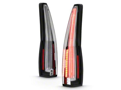 Long Version LED Tail Lights; Black Housing; Clear Lens (07-14 Tahoe, Excluding Hybrid)