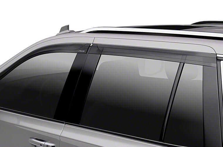 Tahoe Low Profile Ventvisor Window Deflectors; Front and Rear; Dark