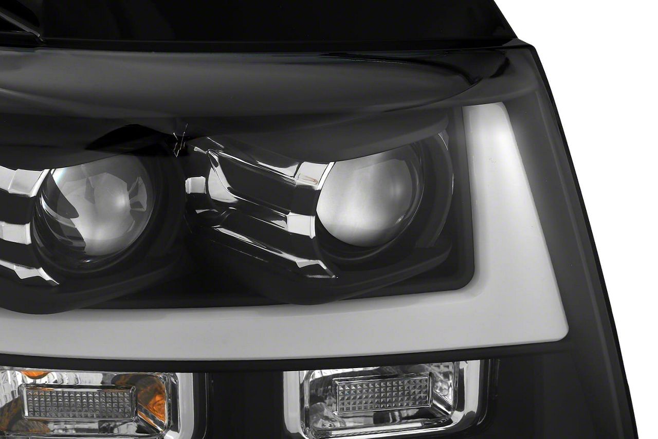 よっしー AlphaRex Tahoe LUXX-Series LED Projector Headlights; Black