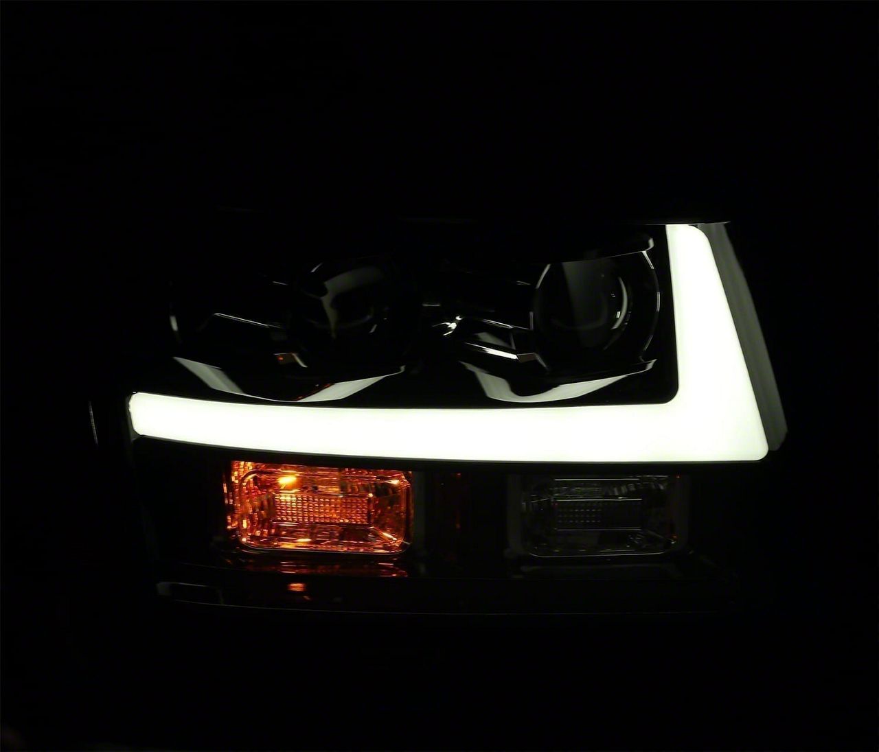 Sequential LED DRL Projector Headlights For 07-14 Chevy Tahoe & Avalanche - Pair