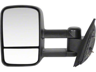 Manual Towing Mirror; Driver Side; Paintable Black (07-14 Tahoe)