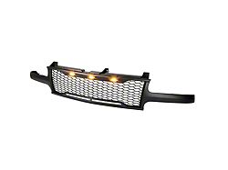 Mesh Upper Replacement Grille with Amber LED Lights; Matte Black (00-06 Tahoe)