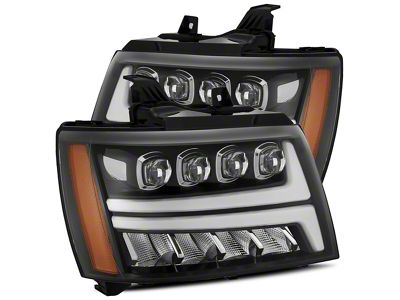 AlphaRex NOVA-Series LED Projector Headlights; Jet Black Housing; Clear Lens (07-14 Tahoe)