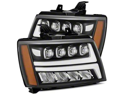 AlphaRex NOVA-Series LED Projector Headlights; Matte Black Housing; Clear Lens (07-14 Tahoe)