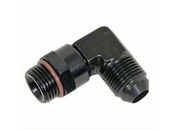 O-Ring Boss 90 Degree Swivel to Straight Thread; -8AN x 3/4-16; Black