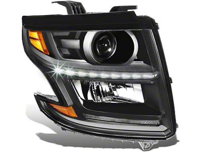 OE Style Projector Headlight; Black Housing; Clear Lens; Passenger Side (15-20 Tahoe)