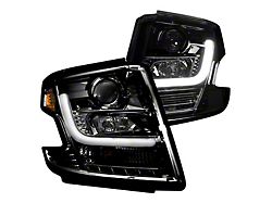 OLED Halo Projector Headlights; Black Housing; Smoked Lens (15-20 Tahoe)