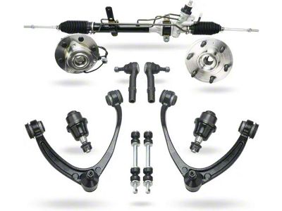 Power Steering Rack and Pinion with Wheel Hub Assemblies, Lower Ball Joints, Sway Bar Links and Upper Control Arms (07-14 4WD Tahoe, Excluding Hybrid)