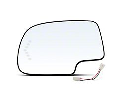 Powered Heated Mirror Glass with Turn Signal; Driver Side (03-06 Tahoe)
