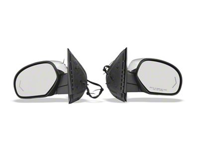 Powered Heated Mirrors with Puddle Light and Turn Signal; Textured Black (09-14 Tahoe)