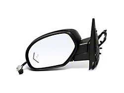 Powered Heated Power Folding Mirror with Puddle Light and Turn Signal; Textured Black; Driver Side (07-14 Tahoe w/ Blind Spot & Memory Recall)