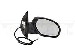 Powered Heated Side Mirror without Turn Signal and Puddle Light; Passenger Side; Black (07-11 Tahoe)