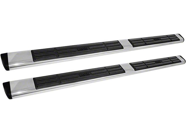 Premier 6 Oval Nerf Side Step Bars without Mounting Kit; Stainless Steel (07-14 Tahoe)