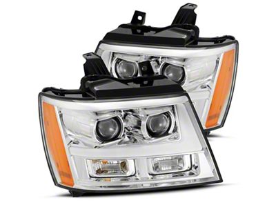PRO-Series Projector Headlights; Chrome Housing; Clear Lens (07-14 Tahoe)