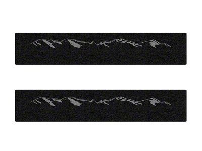Rear Door Sill Protection with Mountain Logo; Black (21-25 Tahoe)