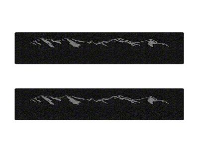 Rear Door Sill Protection with Mountain Logo; Black (21-24 Tahoe)