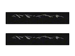 Rear Door Sill Protection with Mountain Logo; Black (21-24 Tahoe)