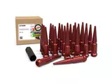 Red Spike Lug Nut Kit; 14mm x 1.5; Set of 24 (07-26 Tahoe)