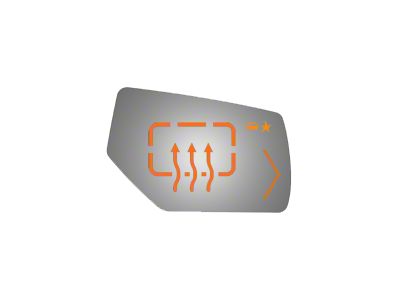 Redi-Cuts Drop Fit Heated Side View Mirror Glass with Blind Spot and Turn Signal; Passenger Side (15-20 Tahoe)