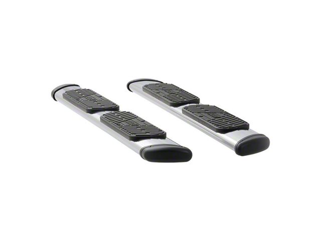 Regal 7-Inch Oval Side Step Bars without Mounting Brackets; Polished Stainless (07-20 Tahoe)