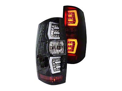 Maxcomotors Sequential LED Tail Lights For 2007-2014 Chevy Tahoe & Suburban - Matte Black Housing, Clear Lens
