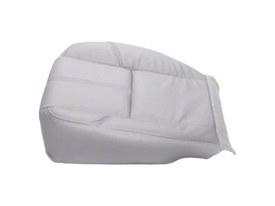 Replacement Bottom Seat Cover; Driver Side; Titanium/Gray Leather (07-14 Tahoe)