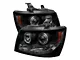 Signature Series LED Halo Projector Headlights; Black Housing; Smoked Lens (07-14 Tahoe)