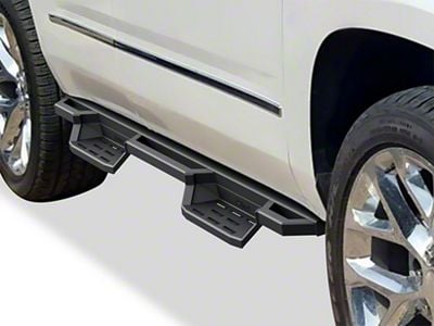 Square Tube Drop Style Nerf Side Step Bars; Matte Black (07-20 Tahoe w/o Z71 Package, Excluding Hybrid)
