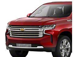Stainless Steel Billet Lower Bumper Grille Insert; Polished (21-25 Tahoe w/o Z71 Package)