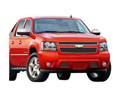Stainless Steel Billet Upper and Tow Hook Grille Insert; Black (07-14 Tahoe, Excluding Hybrid)