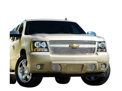 Stainless Steel Billet Upper and Tow Hook Grille Insert; Polished (07-14 Tahoe, Excluding Hybrid)