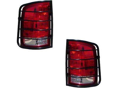 Tail Lights Guards; Black (07-14 Tahoe)