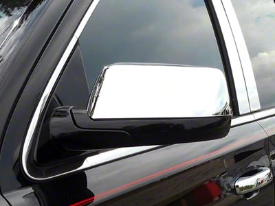 Top Half Mirror Covers; Chrome (15-20 Tahoe)