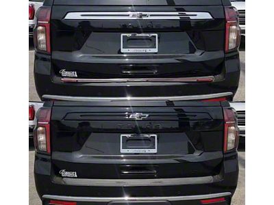 Chrome Delete Trunk Molding; Gloss Black (21-25 Tahoe)